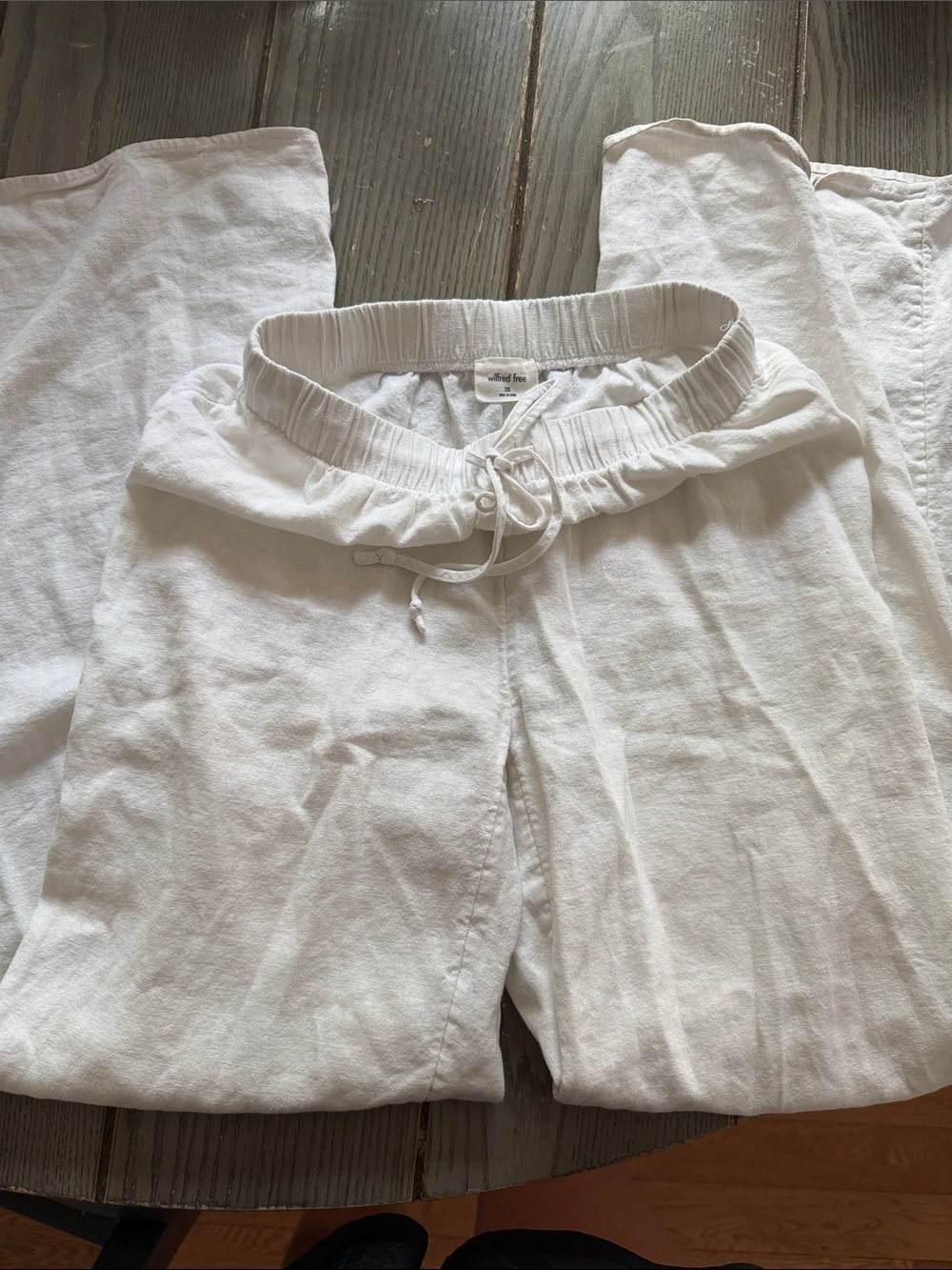 Wilfred Lightweight White Drawstring Linen Pants